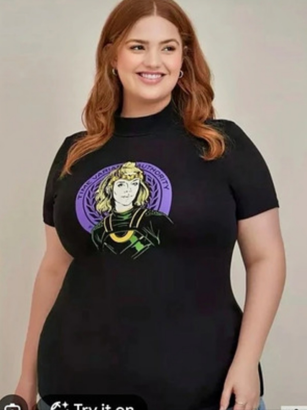 Torrid Marvel Loki Sylvie Foxy Mock Neck Top